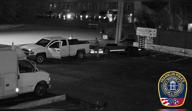 Franklin Police Seek Assistance to Capture Suspected Trailer Thief; $1,000 Reward Offered