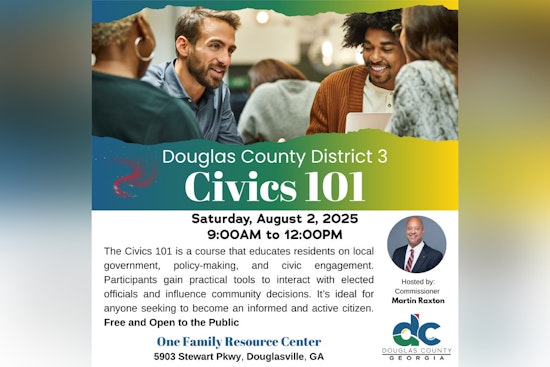 Free Civics 101 Program in Douglasville Hosted by Commissioner Martin Raxton to Enlighten Residents on Local Government