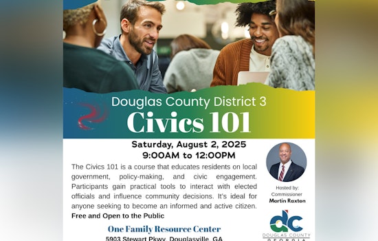 Free Civics 101 Program in Douglasville Hosted by Commissioner Martin Raxton to Enlighten Residents on Local Government