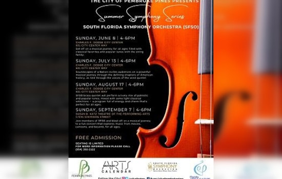 Free Summer Symphony Series Featuring South Florida Symphony Orchestra Coming to Pembroke Pines