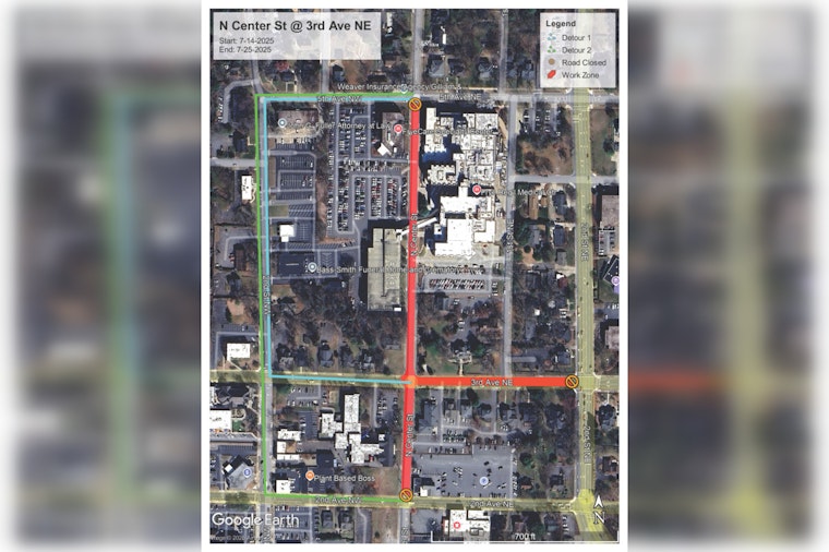 Hickory Commuters Alert as North Center Street Closure Begins July 14 for Sewer Repairs