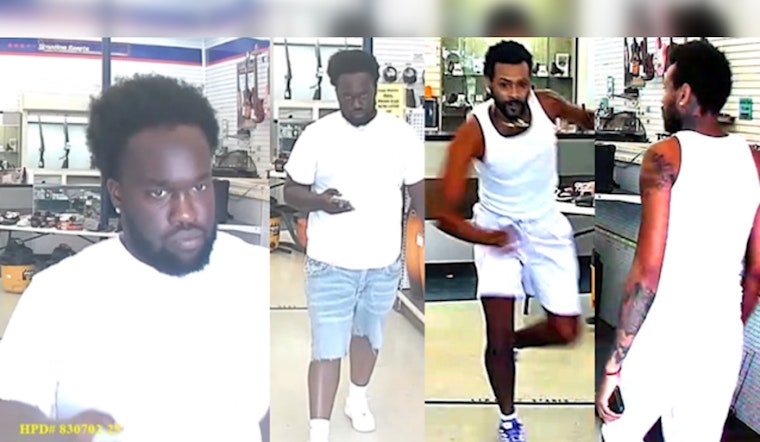 Houston Police Seek Public's Help in Identifying Suspects After Southwest Houston Pawn Shop Robbery