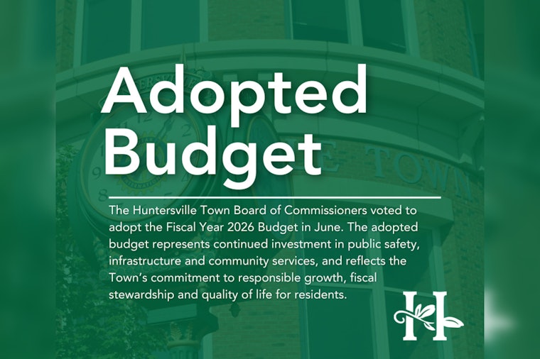 Huntersville Commissioners Approve FY 2026 Budget Focused on Public Services and Growth Without Tax Increase