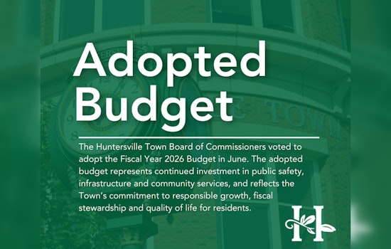 Huntersville Commissioners Approve FY 2026 Budget Focused on Public Services and Growth Without Tax Increase