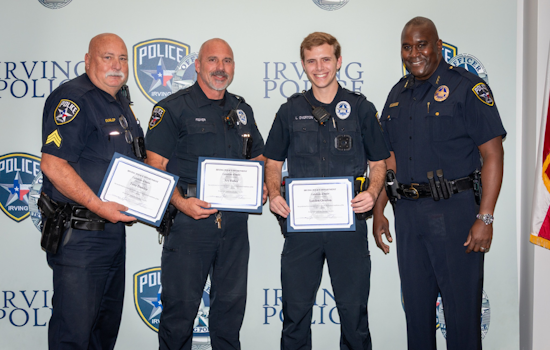 Irving Police Department Honors Over 40 Personnel at 2nd Quarter Merit and Tenure Awards Ceremony
