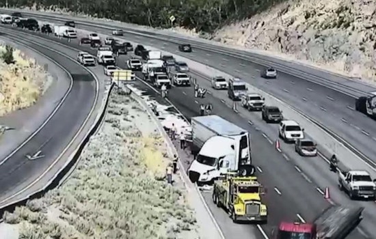 Jackknifed Semi Carrying Carpets Causes Major Delays on I-80 in Parleys Canyon