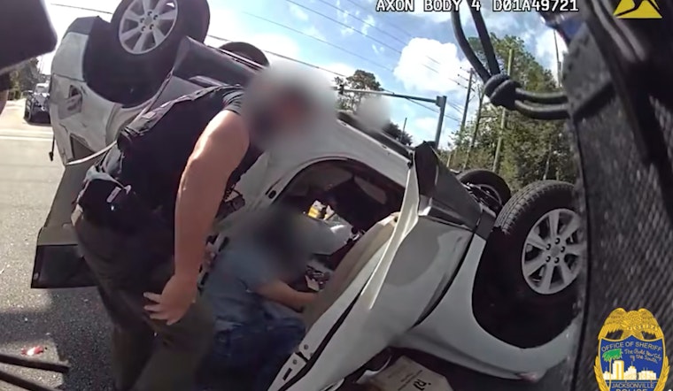 Jacksonville Detectives Rescue Couple from Overturned SUV While on Duty