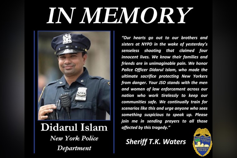 Jacksonville Sheriff Expresses Condolences, Stands In Solidarity with NYPD After Tragic Shooting
