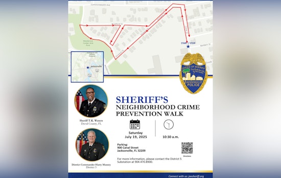 Jacksonville Sheriff T.K. Waters to Host Community Walk in Robinson’s Addition for Direct Citizen Engagement