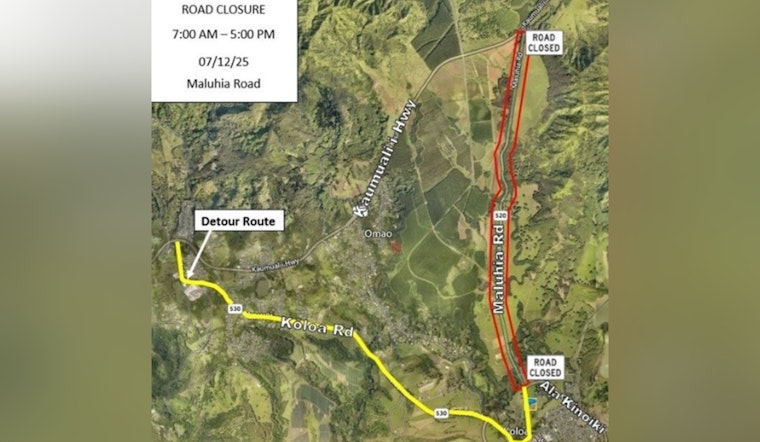 Kaua'i's Maluhia Road Set for July 12 Closure Amid Community Clean-Up for Kōloa Plantation Days