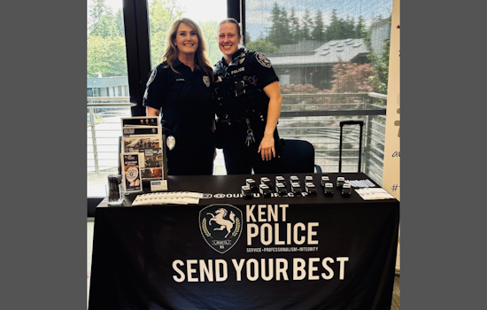 Kent Police Department Recruiters Engage Young Women at Celebrate 18 Event for Foster Care Graduates
