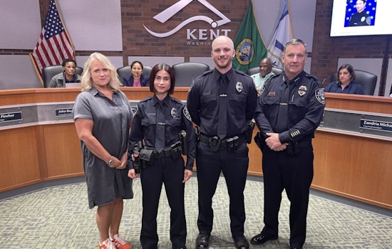Kent Police Department Swears In New Officers with Ties to the Community