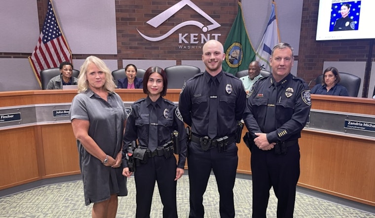 Kent Police Department Swears In New Officers with Ties to the Community