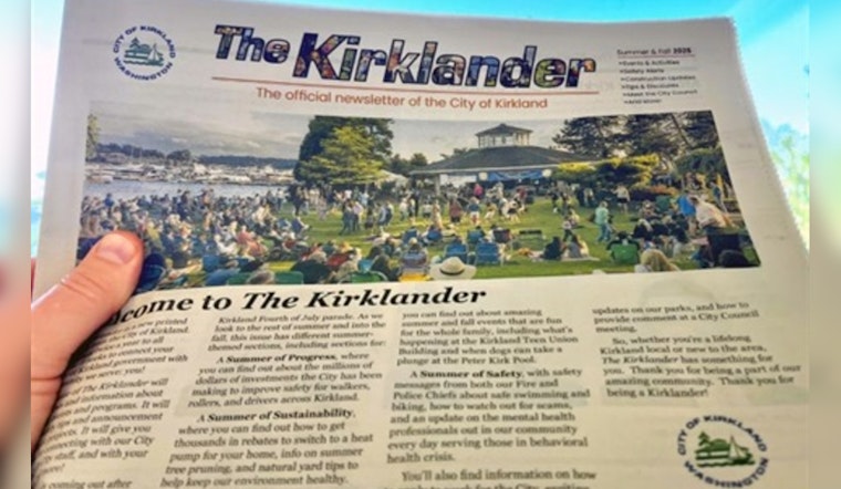 Kirkland Unveils 'The Kirklander' Newsletter to Keep Residents Informed on Local Affairs