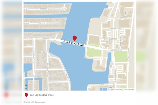 Lane Closures on Las Olas Boulevard Drawbridge in Fort Lauderdale Set for End of July Due to Maintenance