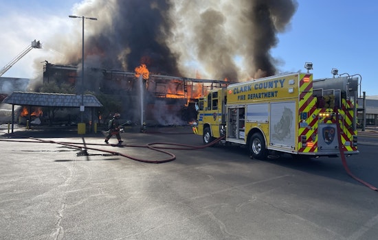 Las Vegas' University Shopping Center Engulfed in Blaze Near UNLV as Emergency Services Respond to Three-Alarm Fire