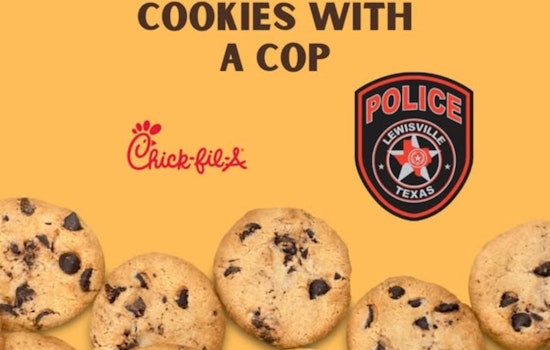 Lewisville Police and Chick-fil-A Host 'Cookies with a Cop' to Improve Community Relations