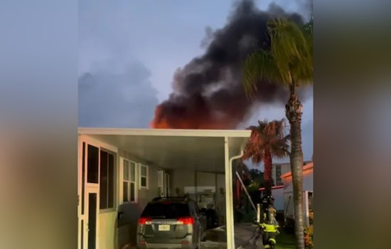Lightning Strike Ignites Mobile Home Fire in Clearwater, No Injuries as Residents and Firefighters Escape Unscathed