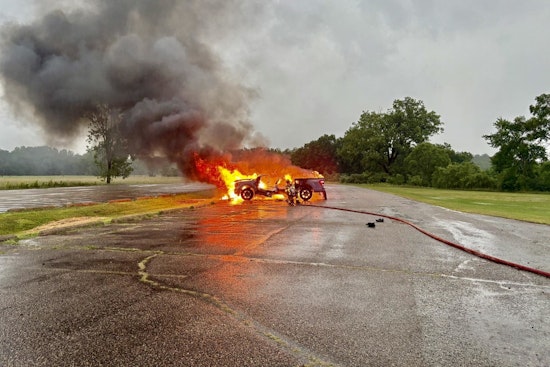 Lightning Strike Ignites Truck Fire at Fort Custer Recreation Area, Occupant Escapes Unharmed