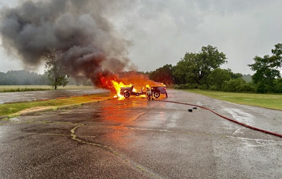 Lightning Strike Ignites Truck Fire at Fort Custer Recreation Area, Occupant Escapes Unharmed