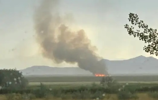 Lightning Strike Sparks "Duck Club Fire" in Great Salt Lake Wetlands Near Kaysville