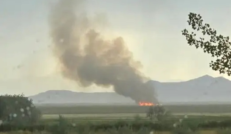 Lightning Strike Sparks "Duck Club Fire" in Great Salt Lake Wetlands Near Kaysville
