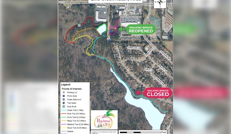 Line Creek Nature Area Reopens Renovated Wetland Trail Bridge in Peachtree City