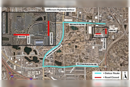 Maple Grove and Brooklyn Park Motorists Alert: Railroad Crossing Upgrades to Cause Weeklong Detours on 83rd Ave & Jefferson Hwy