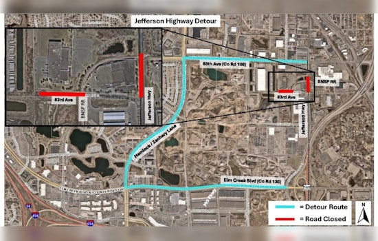 Maple Grove and Brooklyn Park Motorists Alert: Railroad Crossing Upgrades to Cause Weeklong Detours on 83rd Ave & Jefferson Hwy