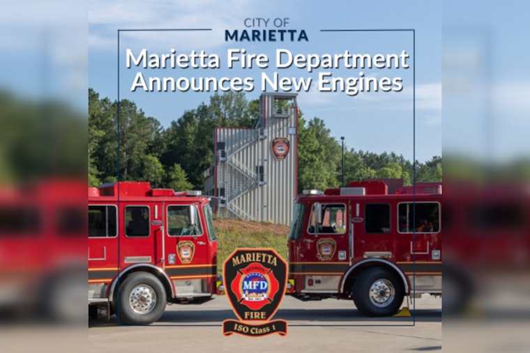 Marietta Fire Department to Honor Tradition with "Push-In Ceremony" for Two New Fire Engines