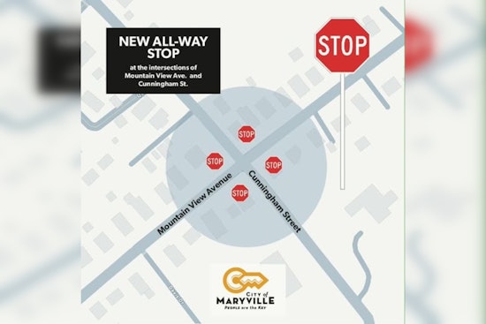 Maryville to Introduce New Four-Way Stop at Mountain View Avenue and Cunningham Street to Boost Safety
