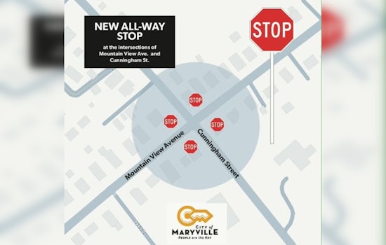 Maryville to Introduce New Four-Way Stop at Mountain View Avenue and Cunningham Street to Boost Safety