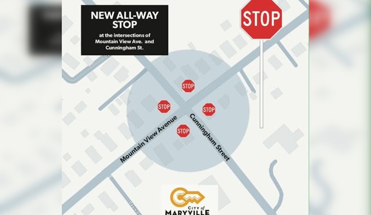 Maryville to Introduce New Four-Way Stop at Mountain View Avenue and Cunningham Street to Boost Safety