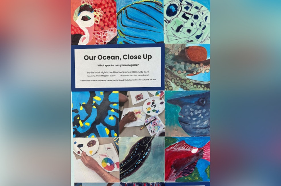 Maui High School Students Showcase Marine Life Artwork at National Sanctuary in Kihei