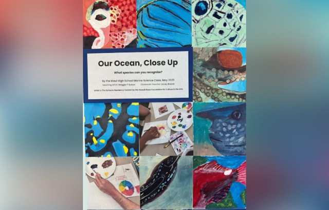 Maui High School Students Showcase Marine Life Artwork at National Sanctuary in Kihei