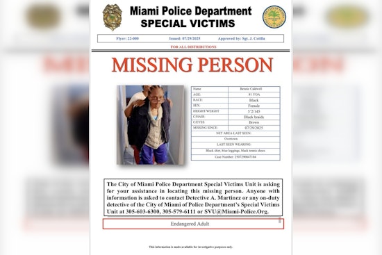 Miami Police Seek Public's Help to Locate Missing 81-Year-Old Bennie Caldwell from Overtown