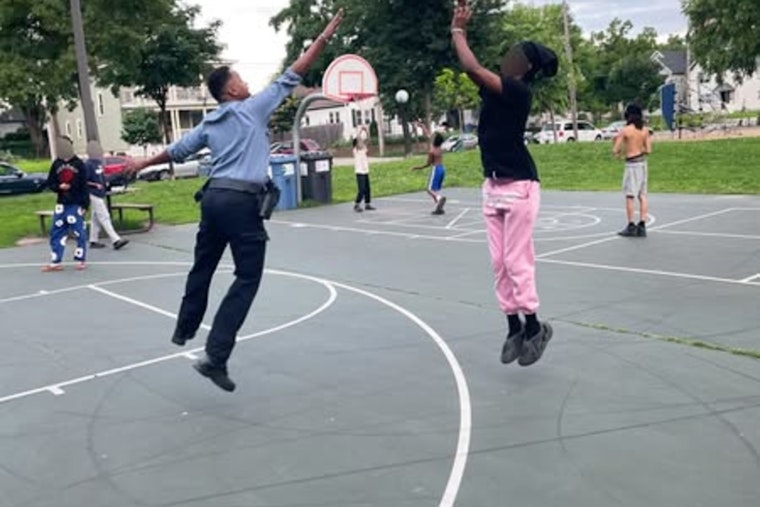 Minneapolis Police Engage with Local Youths in Friendly Neighborhood Basketball Game