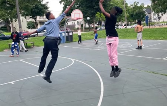 Minneapolis Police Engage with Local Youths in Friendly Neighborhood Basketball Game