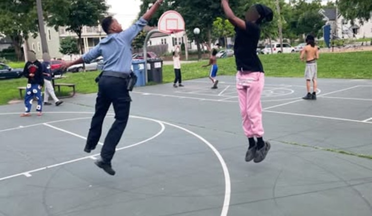 Minneapolis Police Engage with Local Youths in Friendly Neighborhood Basketball Game