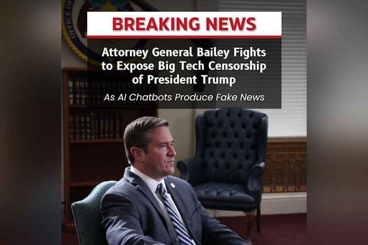 Missouri AG Andrew Bailey Challenges Big Tech Over Alleged Bias in AI Against Trump