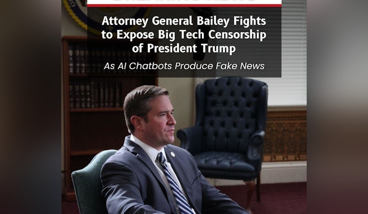 Missouri AG Andrew Bailey Challenges Big Tech Over Alleged Bias in AI Against Trump