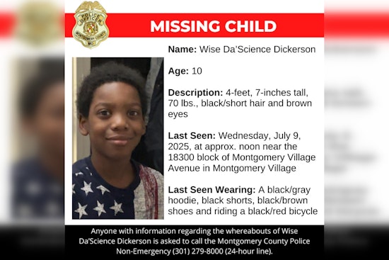 Montgomery Community Urged to Aid in Search for Missing 10-Year-Old Wise Da'Science Dickerson from Montgomery Village