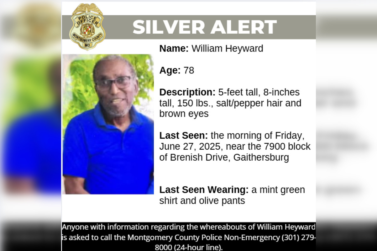 Montgomery County Police Issue Silver Alert for Missing 80-Year-Old