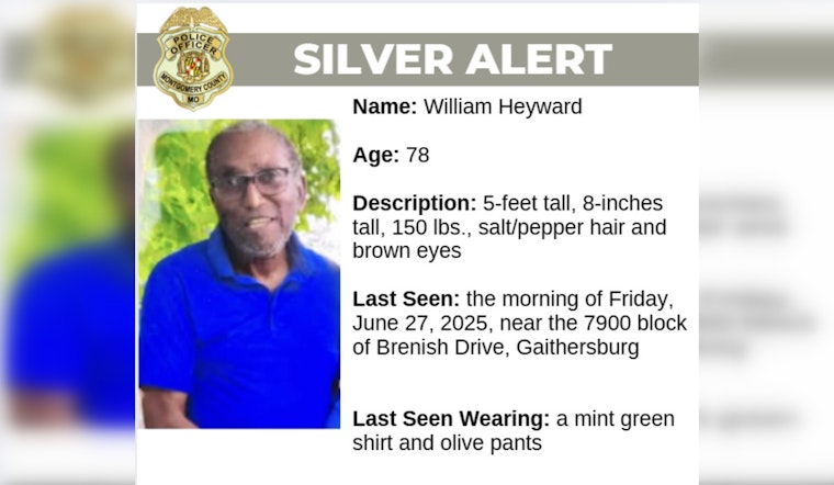 Montgomery County Police Issue Silver Alert for Missing 80-Year-Old William Heyward