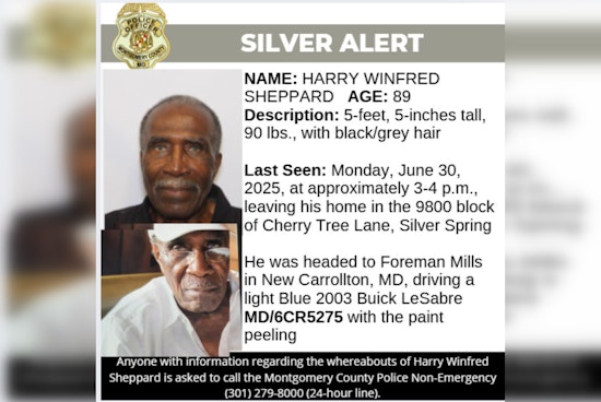 Montgomery County Police Seek Assistance in Locating Missing 89-Year-Old Man Under Silver Alert
