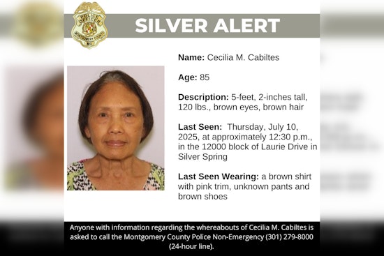 Montgomery County Police Seek Public's Aid in Locating Missing 85-Year-Old Cecilia M. Cabiltes