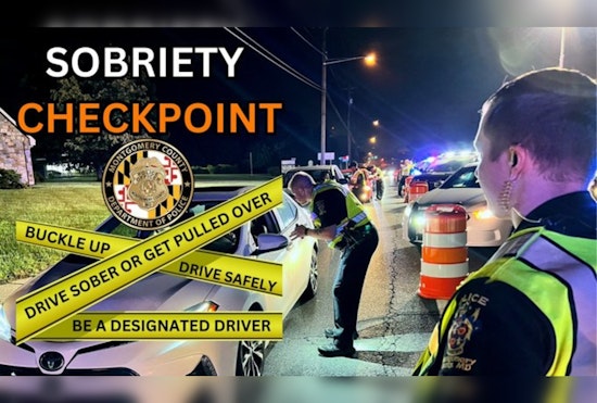 Montgomery County Police to Conduct Surprise Sobriety Checkpoint on Eve of July 4th Weekend