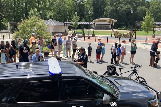 Mooresville Police Sweeten Community Relations with 'Cone with a Cop' Event at Liberty Park