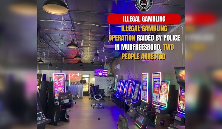Murfreesboro Police Dismantle Illegal Gambling Operation, Two Arrested on Felony Charges