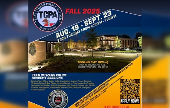 Murfreesboro Police Launch Teen Citizens Police Academy for Local Youth Engagement